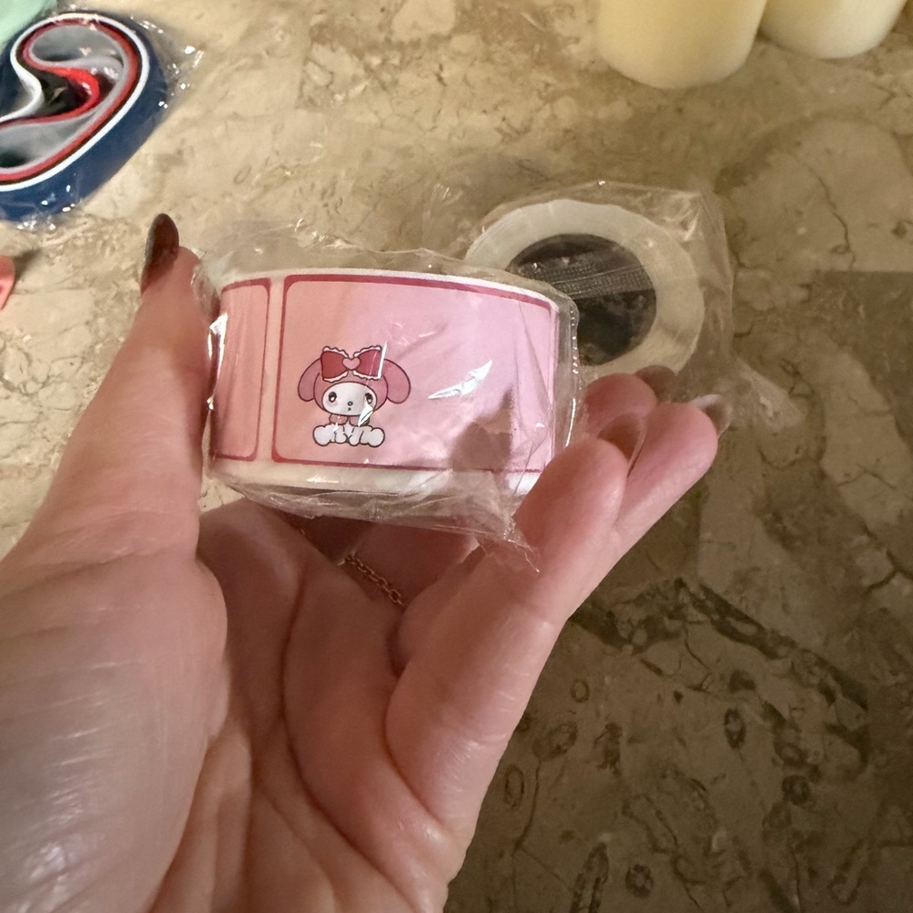 Pink Cartoon Character Stickers